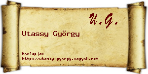 Utassy György névjegykártya