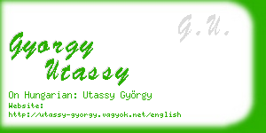 gyorgy utassy business card