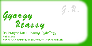 gyorgy utassy business card